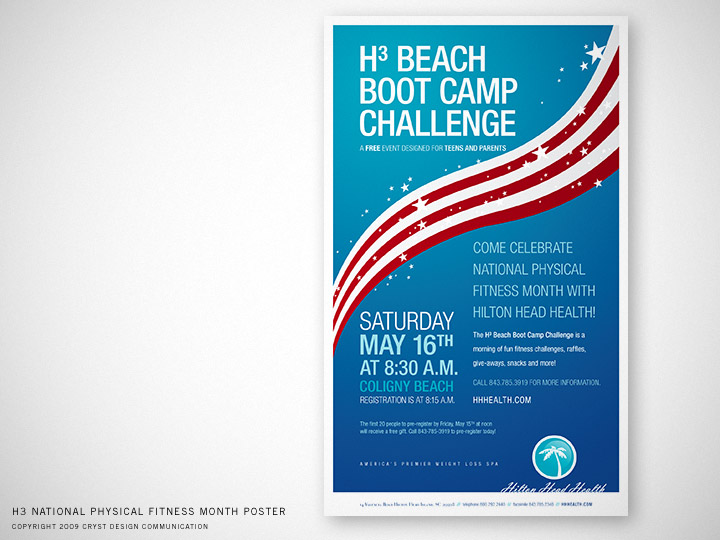 Hilton Head Health National Physical Fitness Month Poster