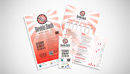 Devin's Dash : Poster, Calendar, Tri-Fold Brochure